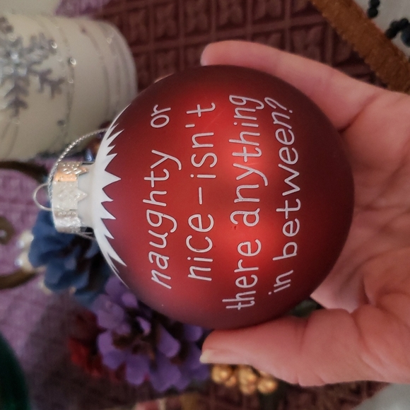3/$15 Naughty of Nice Christmas Ornament - Picture 4 of 4